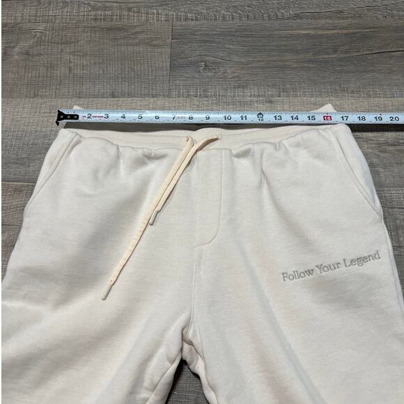 Follow Your Legend Alpaca Organic Cotton Mens Size Large Fleece Jogger Pants - Picture 5 of 8